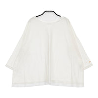 Vm コットン 日本製 レイヤード ワイド ドロップショルダー カットソー ホワイト レディース ヴーム【中古】5-0805M♪