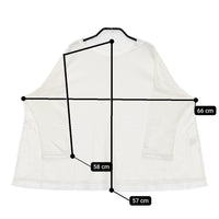 Vm コットン 日本製 レイヤード ワイド ドロップショルダー カットソー ホワイト レディース ヴーム【中古】5-0805M♪