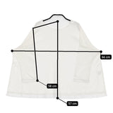 Vm コットン 日本製 レイヤード ワイド ドロップショルダー カットソー ホワイト レディース ヴーム【中古】5-0805M♪