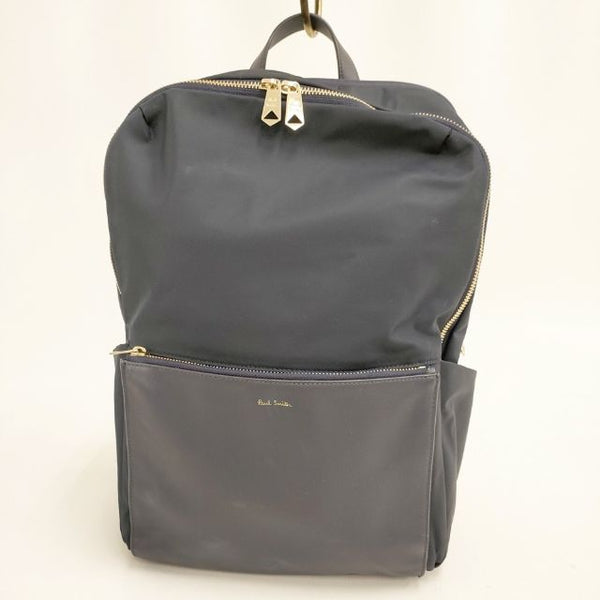 Paul Smith レザーナイロンコンビ 0433-0922 リュック・デイパック ネイビー レディース ポール・スミス【中古】5-0806G∞