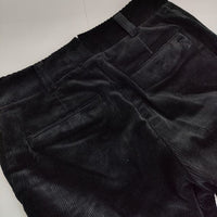 MARGARET HOWELL 578-1243002 8 WALE CORDUROY コーデュロイ トラウザー パンツ 21AW ブラック レディース マーガレットハウエル【中古】5-0921T∞