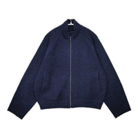 babaghuri J0523UJ231 コットンウール 日本製 ジャケット ブルゾン ネイビー レディース ババグーリ【中古】5-0921T∞