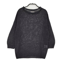 MARGARET HOWELL 578-8163007 サイズ2 リネン ボトルネック ニット ネイビー レディース マーガレットハウエル【中古】5-0805M♪