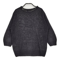 MARGARET HOWELL 578-8163007 サイズ2 リネン ボトルネック ニット ネイビー レディース マーガレットハウエル【中古】5-0805M♪