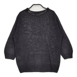MARGARET HOWELL 578-8163007 サイズ2 リネン ボトルネック ニット ネイビー レディース マーガレットハウエル【中古】5-0805M♪