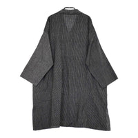 babaghuri J0533FB353 コットン チェック インド製 チュニック オープンカラーシャツ ブラック ホワイト レディース ババグーリ【中古】5-0805M♪