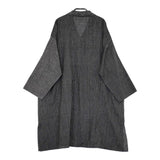 babaghuri J0533FB353 コットン チェック インド製 チュニック オープンカラーシャツ ブラック ホワイト レディース ババグーリ【中古】5-0805M♪