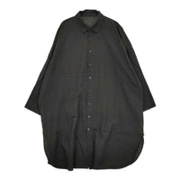 babaghuri J0521FB311 コットン ストライプ インド製 ロング 長袖シャツ カーキ グリーン レディース ババグーリ【中古】5-0805M♪