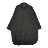 babaghuri J0521FB311 コットン ストライプ インド製 ロング 長袖シャツ カーキ グリーン レディース ババグーリ【中古】5-0805M♪