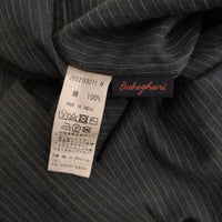 babaghuri J0521FB311 コットン ストライプ インド製 ロング 長袖シャツ カーキ グリーン レディース ババグーリ【中古】5-0805M♪