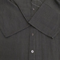 babaghuri J0521FB311 コットン ストライプ インド製 ロング 長袖シャツ カーキ グリーン レディース ババグーリ【中古】5-0805M♪
