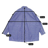 TICCA ワイドシルエット 0221401009 TBBS-009 コットン ストライプ 長袖シャツ ブルー ホワイト レディース ティッカ【中古】5-0911M∞