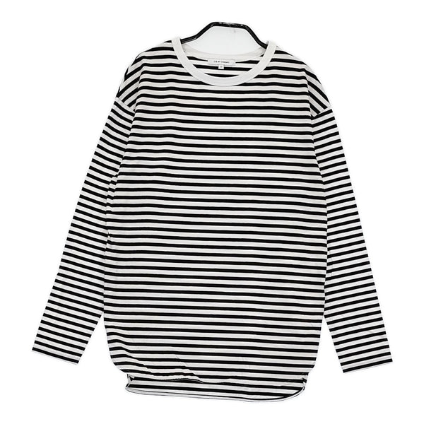 23区 MY STANDARD ボーダー 32 小さいサイズ 長袖Ｔシャツ カットソー ロンＴ ホワイト ブラック レディース 23区【中古】5-0805M♪