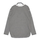 23区 MY STANDARD ボーダー 32 小さいサイズ 長袖Ｔシャツ カットソー ロンＴ ホワイト ブラック レディース 23区【中古】5-0805M♪