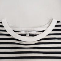 23区 MY STANDARD ボーダー 32 小さいサイズ 長袖Ｔシャツ カットソー ロンＴ ホワイト ブラック レディース 23区【中古】5-0805M♪