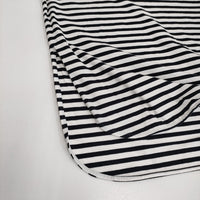 23区 MY STANDARD ボーダー 32 小さいサイズ 長袖Ｔシャツ カットソー ロンＴ ホワイト ブラック レディース 23区【中古】5-0805M♪