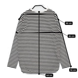 23区 MY STANDARD ボーダー 32 小さいサイズ 長袖Ｔシャツ カットソー ロンＴ ホワイト ブラック レディース 23区【中古】5-0805M♪