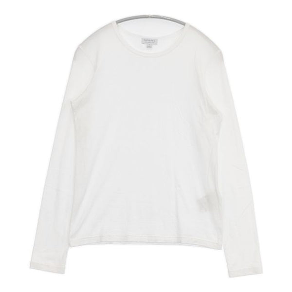 SUNSPEL ロングスリーブ クラシック Tシャツ 定価16610円 WTSH0033 長袖Ｔシャツ カットソー ロンＴ ホワイト レディース サンスペル【中古】5-0911M∞