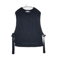 23区 【洗える】コットンストレッチリリヤーン ニットベスト ベスト 23SS ネイビー レディース 23区【中古】5-0911M∞