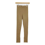 AURALEE HIGH GAUGE RIB SLIT TIGHTS A00T01TE リブタイツ パンツ レギンス ベージュ レディース オーラリー【中古】5-0911G∞