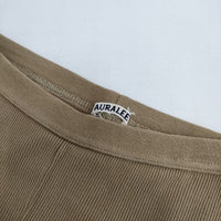 AURALEE HIGH GAUGE RIB SLIT TIGHTS A00T01TE リブタイツ パンツ レギンス ベージュ レディース オーラリー【中古】5-0911G∞