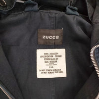 ZUCCa ソフトウェポンコート ZU03FA985 製品染め コットン モッズ コート ネイビー レディース ズッカ【中古】5-0921T∞