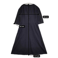 COMME des GARCONS COMME des GARCONS ポリエステル 縮絨 ワンピース AD2017 ネイビー レディース コムデギャルソン/コムコム【中古】5-0927M∞