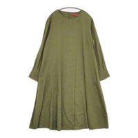 akane akane femme タックワンピース 9238-2067B ワンピース グリーン レディース アカネ【中古】5-0911M∞