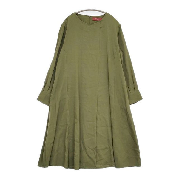 akane akane femme タックワンピース 9238-2067B ワンピース グリーン レディース アカネ【中古】5-0911M∞