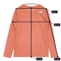 THE NORTH FACE NTW82181 L/S Faded TNF Tee 長袖Ｔシャツ カットソー ロンＴ オレンジ レディース ザノースフェイス【中古】5-0911M∞