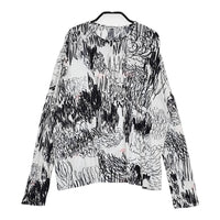 mina perhonen cache-cache 定価30800円 aca8942 36 長袖Tシャツ カットソー 24AW ホワイト ブラック レディース ミナペルホネン【中古】5-0514M♪