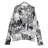 mina perhonen cache-cache 定価30800円 aca8942 36 長袖Tシャツ カットソー 24AW ホワイト ブラック レディース ミナペルホネン【中古】5-0514M♪