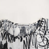 mina perhonen cache-cache 定価30800円 aca8942 36 長袖Tシャツ カットソー 24AW ホワイト ブラック レディース ミナペルホネン【中古】5-0514M♪