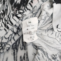 mina perhonen cache-cache 定価30800円 aca8942 36 長袖Tシャツ カットソー 24AW ホワイト ブラック レディース ミナペルホネン【中古】5-0514M♪