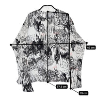 mina perhonen cache-cache 定価30800円 aca8942 36 長袖Tシャツ カットソー 24AW ホワイト ブラック レディース ミナペルホネン【中古】5-0514M♪
