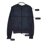 mina perhonen flower shadow 定価50600円 ads8983 サイズ38 コットン ニット 25SS ネイビー レディース ミナペルホネン【中古】5-0514M♪