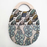 mina perhonen 未使用品 piece egg bag エッグバッグ pi0308 トートバッグ ピンク グレー レディース ミナペルホネン【中古】5-0514T♪