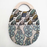 mina perhonen 未使用品 piece egg bag エッグバッグ pi0308 トートバッグ ピンク グレー レディース ミナペルホネン【中古】5-0514T♪