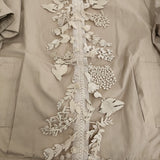 mina perhonen forest parade 定価88000円 aca2412 サイズ38 ブルゾン 24AW ベージュ レディース ミナペルホネン【中古】5-0514M♪