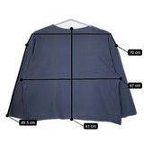 mon sakata 切りっぱワイドT コットン 長袖Ｔシャツ カットソー ロンＴ ネイビー レディース モンサカタ【中古】5-0726M∞