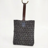 mina perhonen ys9934 puisto bag lintu 刺繍 リネン トートバッグ ネイビー ホワイト レディース ミナペルホネン【中古】5-0802G∞