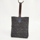 mina perhonen ys9934 puisto bag lintu 刺繍 リネン トートバッグ ネイビー ホワイト レディース ミナペルホネン【中古】5-0802G∞