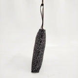 mina perhonen ys9934 puisto bag lintu 刺繍 リネン トートバッグ ネイビー ホワイト レディース ミナペルホネン【中古】5-0802G∞