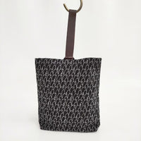 mina perhonen ys9934 puisto bag lintu 刺繍 リネン トートバッグ ネイビー ホワイト レディース ミナペルホネン【中古】5-0802G∞