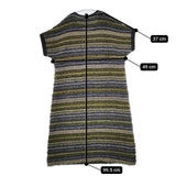 mina perhonen color マルチボーダー アルパカ混 oa8182 半袖 ワンピース グリーン レディース ミナペルホネン【中古】5-0814T∞