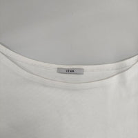 IENA ボートネック コットンストレッチ 長袖Ｔシャツ カットソー ロンＴ ホワイト レディース イエナ【中古】5-0726M∞