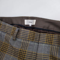 IENA ウールチェック テーパードパンツ センタープレススラックス パンツ グレー レディース イエナ【中古】5-0814T∞