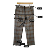 IENA ウールチェック テーパードパンツ センタープレススラックス パンツ グレー レディース イエナ【中古】5-0814T∞
