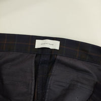 adam et Rope GAS-3638-B チェック センタープレススラックス パンツ ネイビー レディース アダムエロペ【中古】5-0726G∞