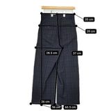 adam et Rope GAS-3638-B チェック センタープレススラックス パンツ ネイビー レディース アダムエロペ【中古】5-0726G∞